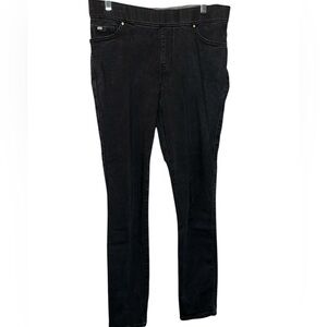 Lee Modern Series Dream‎ Jean Midrise black distressed / holes Legging 10 medium